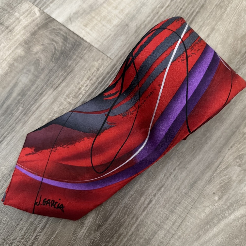 Jerry Garcia Tie Vintage "Courtyard Performance" Watercolor Collection Abstract